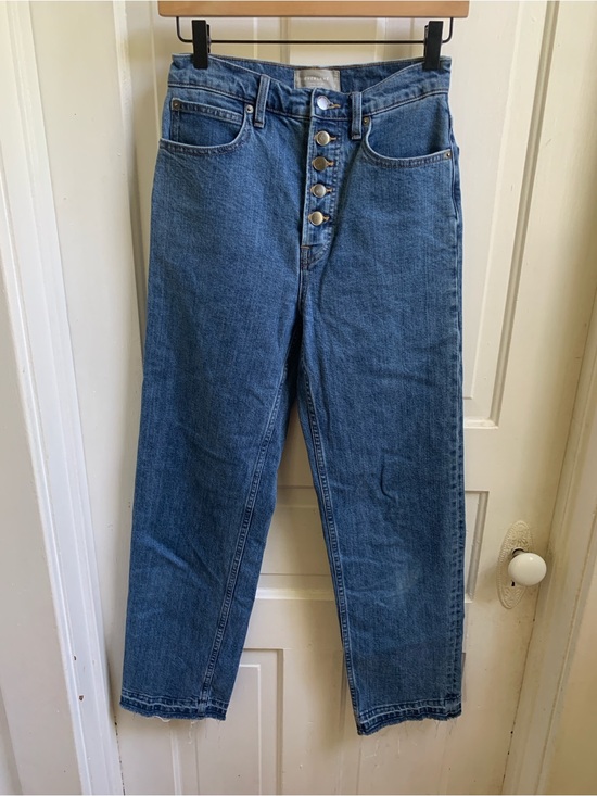 Everlane Denim - Everlane Way High Organic Cotton Straight Leg Jeans Size 25 Long